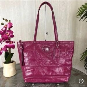 Coach Shimmering Magenta Tote
